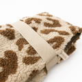 Foldable dog blanket leopard print
